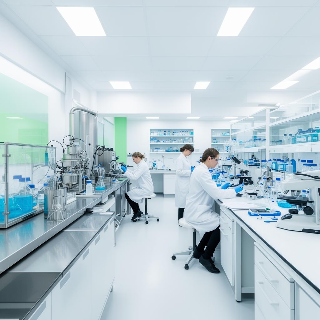 Laboratório moderno e organizado